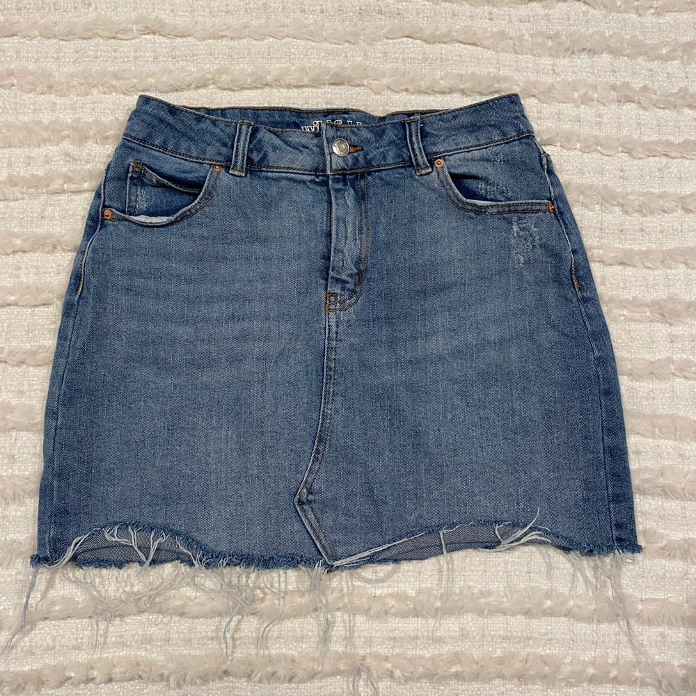 Wild Fable Jean Distressed Mini Skirt